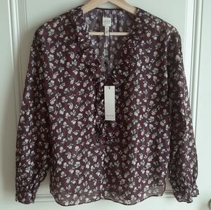 NWT La Vie Rebecca Taylor Cherise Blouse Size XS